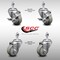 Service Caster 3 Inch SS Gray Polyurethane Swivel 12mm Threaded Stem Caster Brake SCC, 2PK SCC-SSTS20S314-PPUB-TLB-M1215-2-S-2 - alternate 1